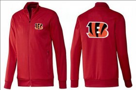 Wholesale Cheap NFL Cincinnati Bengals Team Logo Jacket Red