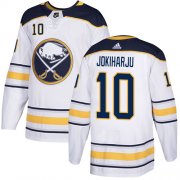 Wholesale Cheap Adidas Sabres #10 Henri Jokiharju White Road Authentic Stitched NHL Jersey