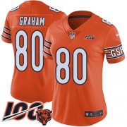 Wholesale Cheap Nike Bears #80 Jimmy Graham Orange Women's Stitched NFL Limited Rush 100th Season Jersey