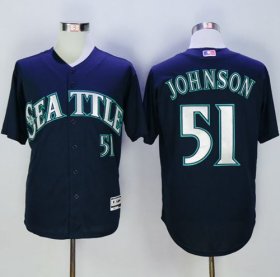 Wholesale Cheap Mariners #51 Randy Johnson Navy Blue New Cool Base Stitched MLB Jersey
