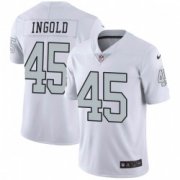 Wholesale Cheap Men's Las Vegas Raiders #45 Alec Ingold Limited White Color Rush Jersey