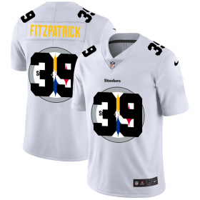 Wholesale Cheap Pittsburgh Steelers #39 Minkah Fitzpatrick White Men\'s Nike Team Logo Dual Overlap Limited NFL Jersey