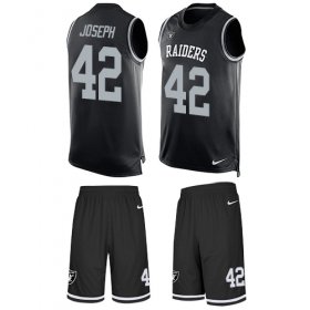 Wholesale Cheap Nike Raiders #42 Karl Joseph Black Team Color Men\'s Stitched NFL Limited Tank Top Suit Jersey