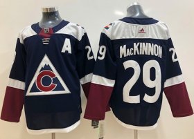 Wholesale Cheap Adidas Avalanche #29 Nathan MacKinnon Navy Alternate Authentic Stitched NHL Jersey