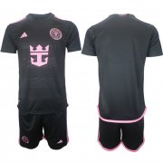 Cheap Men's Inter Miami CF Blank 2024-25 Black Away Soccer Jersey Suit