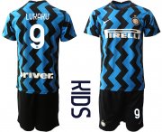 Wholesale Cheap Youth 2020-2021 club Inter Milan home 9 blue Soccer Jerseys
