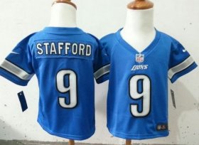 Wholesale Cheap Toddler Nike Lions #9 Matthew Stafford Blue Team Color Stitched NFL Elite Jersey