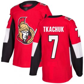Wholesale Cheap Adidas Senators #7 Brady Tkachuk Red Home Authentic Stitched NHL Jersey
