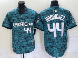 Wholesale Cheap Men's Seattle Mariners #44 Julio Rodriguez Teal 2023 All Star Cool Base With Patch Stitched Baseball Jersey