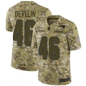 Wholesale Cheap Nike Patriots #46 James Develin Camo Men\'s Stitched NFL Limited 2018 Salute To Service Jersey