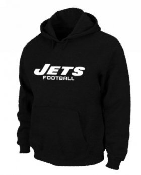 Wholesale Cheap New York Jets Authentic Font Pullover Hoodie Black