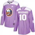 Wholesale Cheap Adidas Islanders #10 Derek Brassard Purple Authentic Fights Cancer Stitched Youth NHL Jersey