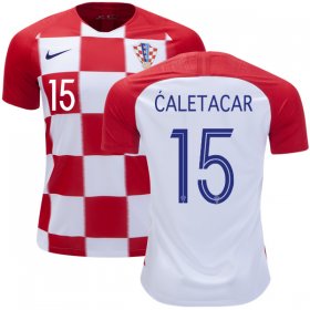 Wholesale Cheap Croatia #15 Caletacar Home Kid Soccer Country Jersey