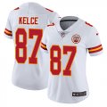 Wholesale Cheap Nike Chiefs #87 Travis Kelce White Women's Stitched NFL Vapor Untouchable Limited Jersey