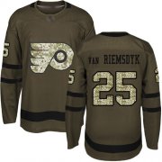 Wholesale Cheap Adidas Flyers #25 James Van Riemsdyk Green Salute to Service Stitched NHL Jersey
