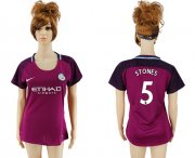 Wholesale Cheap Women's Manchester City #5 Stones Away Soccer Club Jersey