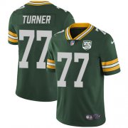 Wholesale Cheap Nike Packers #77 Billy Turner Green Team Color Men's 100th Season Stitched NFL Vapor Untouchable Limited Jersey