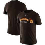 Wholesale Cheap San Diego Padres Nike MLB Team Logo Practice T-Shirt Brown