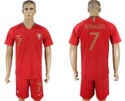 Wholesale Cheap Portugal #7 Ronaldo Home Soccer Country Jersey