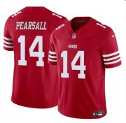 Cheap Men's San Francisco 49ers #14 Ricky Pearsall Red 2024 Draft F.U.S.E. Vapor Untouchable Limited Football Stitched Jersey