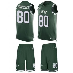 Wholesale Cheap Nike Jets #80 Wayne Chrebet Green Team Color Men\'s Stitched NFL Limited Tank Top Suit Jersey