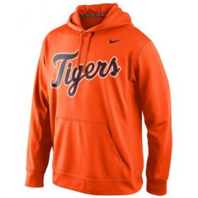 Wholesale Cheap Detroit Tigers Nike Men\'s KO Wordmark Perfomance Orange MLB Hoodie