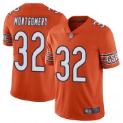 Wholesale Cheap Nike Bears #32 David Montgomery Orange Men's Stitched NFL Limited Rush Jersey