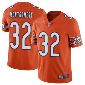 Wholesale Cheap Nike Bears #32 David Montgomery Orange Men\'s Stitched NFL Limited Rush Jersey