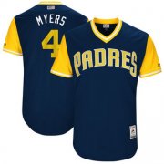Wholesale Cheap Men's San Diego Padres Wil Myers Myers Majestic Navy 2017 Players Weekend Authentic Jersey