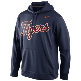 Wholesale Cheap Detroit Tigers Nike Men\'s KO Wordmark Perfomance Navy MLB Hoodie