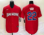 Cheap Men's Dominican Republic Baseball #22 Juan Soto 2023 Red World Classic Stitched Jersey