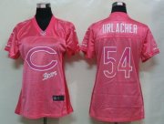 Wholesale Cheap Nike Bears #54 Brian Urlacher Pink Women's Fem Fan NFL Game Jersey