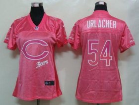 Wholesale Cheap Nike Bears #54 Brian Urlacher Pink Women\'s Fem Fan NFL Game Jersey