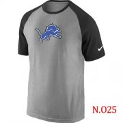 Wholesale Cheap Nike Detroit Lions Ash Tri Big Play Raglan NFL T-Shirt Grey/Black