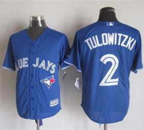 Wholesale Cheap Blue Jays #2 Troy Tulowitzki Blue New Cool Base Stitched MLB Jersey