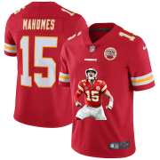 Wholesale Cheap Kansas City Chiefs #15 Patrick Mahomes Men's Nike Player Signature Moves Vapor Limited NFL Jersey Red