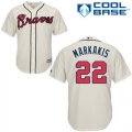 Wholesale Cheap Braves #22 Nick Markakis Cream Cool Base Stitched Youth MLB Jersey