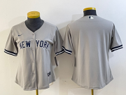 Wholesale Cheap Women's New York Yankees Blank Gray Stitched MLB Cool Base Nike Jersey