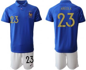 Wholesale Cheap France #23 Areola 100th Anniversary Edition Soccer Country Jersey