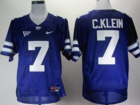 Wholesale Cheap Kansas State Wildcats #7 Collin Klein Purple Jersey