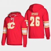 Wholesale Cheap Calgary Flames #26 Michael Stone Red adidas Lace-Up Pullover Hoodie