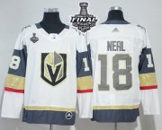 Wholesale Cheap Adidas Golden Knights #18 James Neal White Road Authentic 2018 Stanley Cup Final Women's Stitched NHL Jersey
