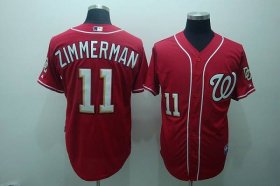 Wholesale Cheap Nationals #11 Ryan Zimmerman Red Stitched MLB Jersey
