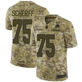 Wholesale Cheap Nike Redskins #75 Brandon Scherff Camo Youth Stitched NFL Limited 2018 Salute to Service Jersey