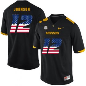 Wholesale Cheap Missouri Tigers 12 Johnathon Johnson Black USA Flag Nike College Football Jersey