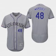Wholesale Cheap Rockies #48 German Marquez Grey Flexbase Authentic Collection Stitched MLB Jersey