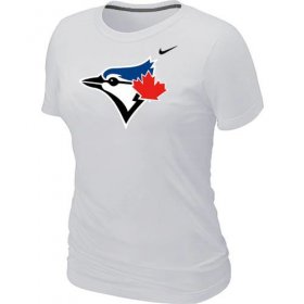 Wholesale Cheap Women\'s Nike Toronto Blue Jays Authentic Logo T-Shirt White