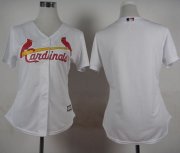 Wholesale Cheap Cardinals Blank White Women's Fashion Stitched MLB Jersey