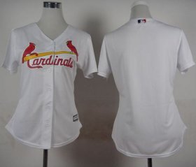 Wholesale Cheap Cardinals Blank White Women\'s Fashion Stitched MLB Jersey
