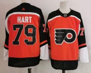 Wholesale Cheap Men's Philadelphia Flyers #79 Carter Hart Orange Adidas 2020-21 Stitched NHL Jersey